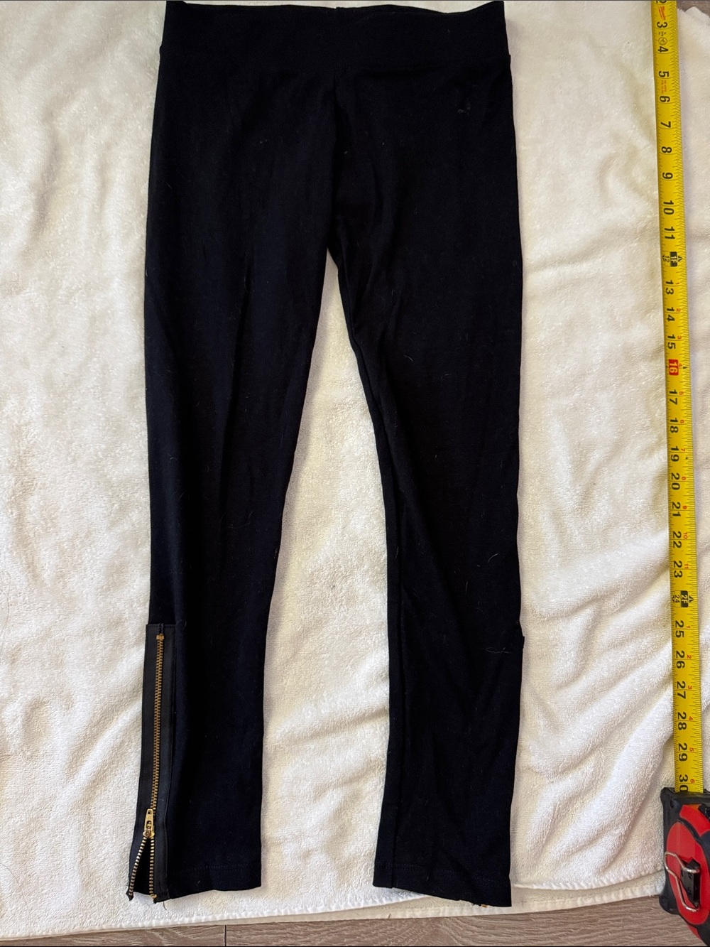 NWT LNA Black Leggings with Side Zipper Detail